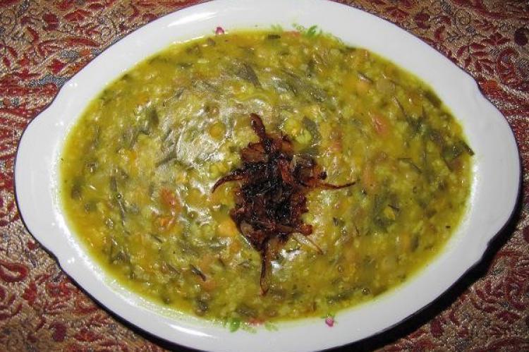 آموزش تهیه آش سبزی شیرازی + ویدئو