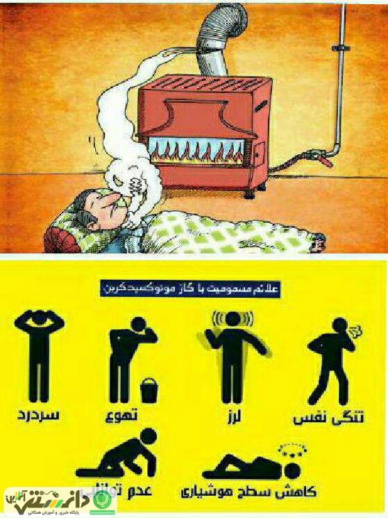 علايم مسموميت با گاز مونوكسيد كربن