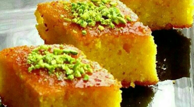 آموزش آشپزی کیک سنتی زعفرانی ایرانی +ویدئو