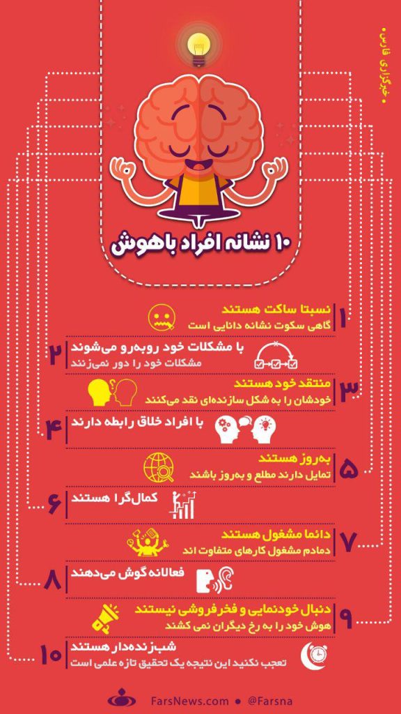 ۱۰نشانه افراد باهوش
