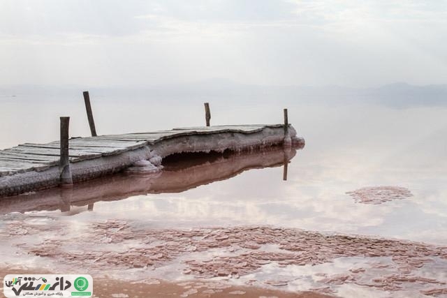 وسعت دریاچه ارومیه طی یکسال ۲۲ کیلومترمربع کم شد