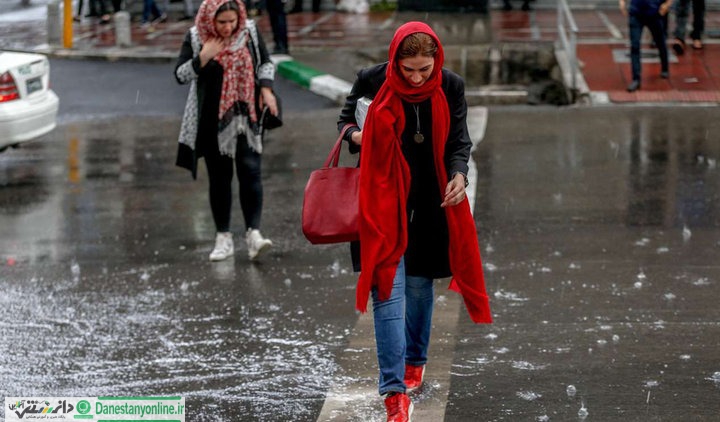 بارش پراکنده در ۱۴ استان