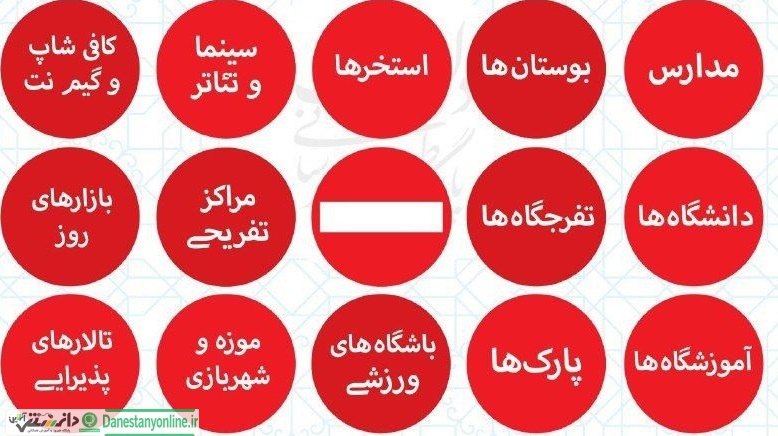 کدام مراکز با اجرای طرح فاصله گذاری اجتماعی تعطیل شدند؟ +اینفوگرافی
