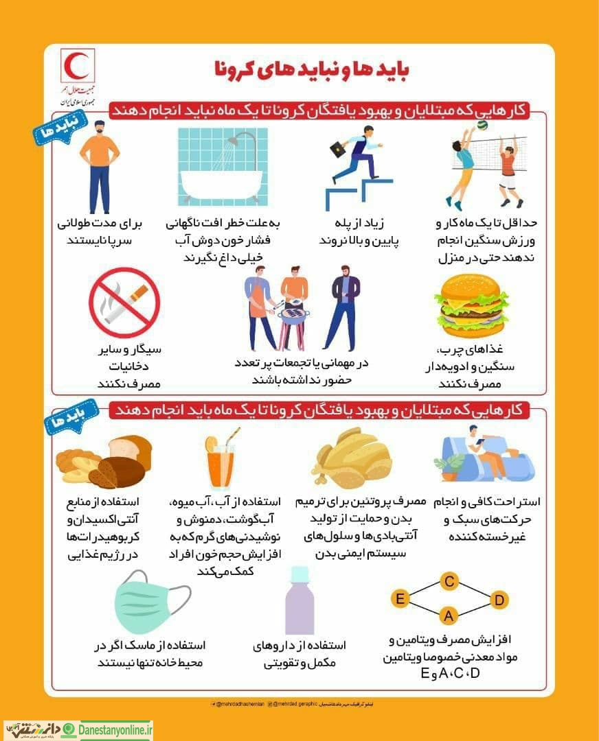 توصیه های کرونایی