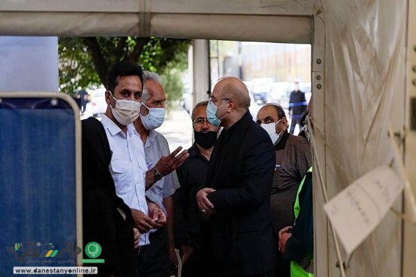 بازدید سرزده رئیس مجلس از پایگاه واکسیناسیون اورژانس
