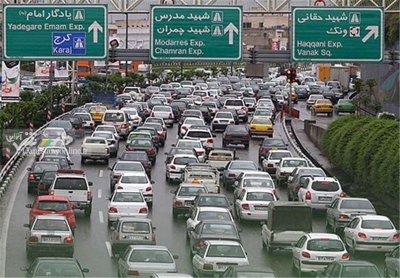 وضعیت ترافیکی معابر بزرگراهی و اصلی تهران