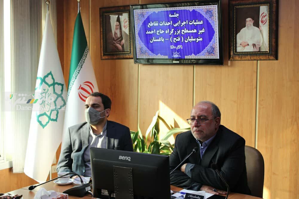 پیشرفت فیزیکی پروژه تقاطع غیرهمسطح جاویدالاثر متوسلیان(فتح)_ باغستان