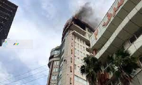 آتش سوزی در هتل صدف شهر ساحلی محمودآباد