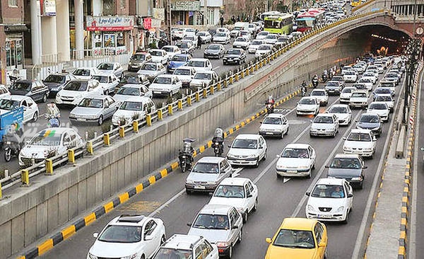 جدیدترین وضعیت ترافیکی معابر بزرگراهی و اصلی تهران؛ 21 دی
