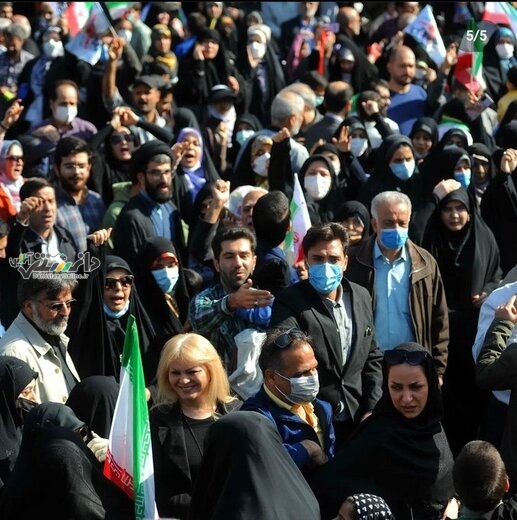 پشت پرده زن موبلوند راهپیمایی 13 آبان