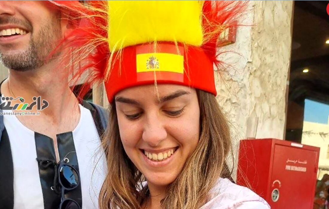 تتو فارسی عجیب زن طرفدار تیم ملی اسپانیا + عکس