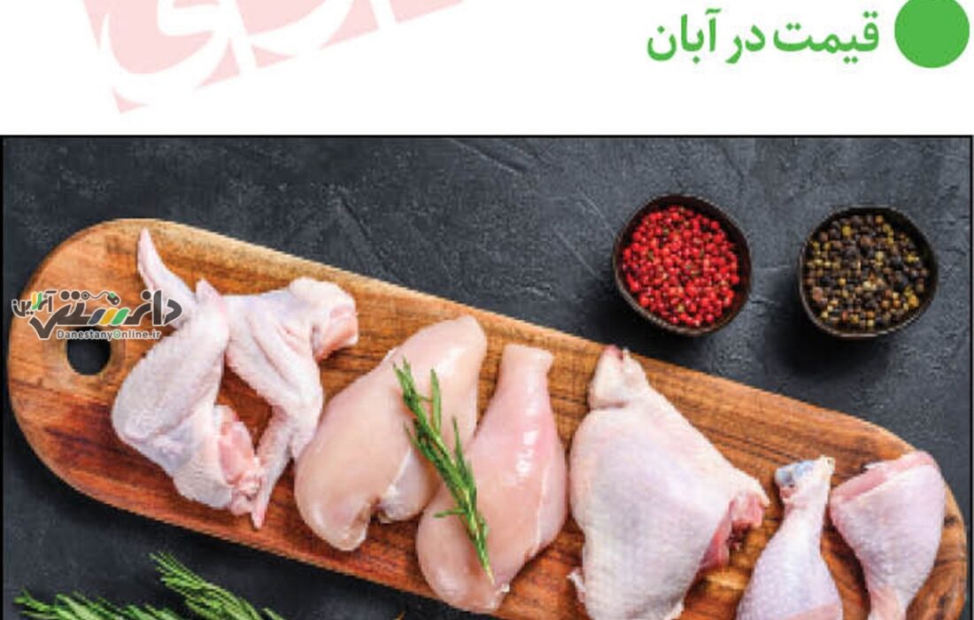 قیمت انواع مرغ ۲ مهر ۱۴۰۳