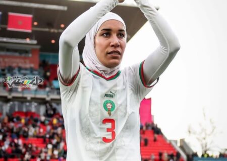 بازیکن مراکشی با حجاب کامل در جام جهانی حاضر شد
