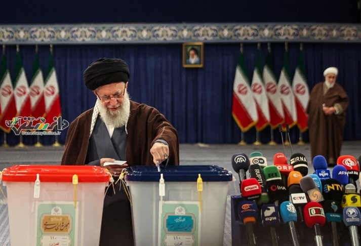 عکس از برگه رأی رهبر انقلاب در انتخابات ۱۴۰۲