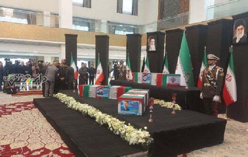 ۹۰ نفر از سران و مقامات کشورها به مقام رئیس جمهور شهید و همراهان ادای احترام کردند