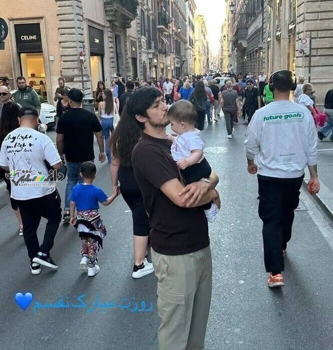 عکس سردار آزمون همراه دخترش