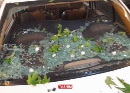 تصاویری از خسارت تگرگ در مشهد