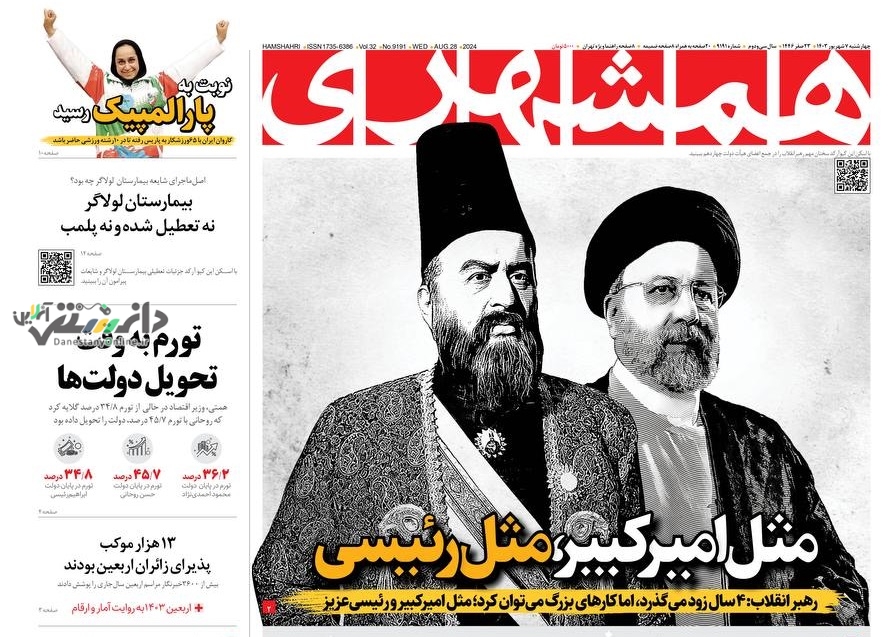 تصویر رئیسی در کنار امیرکبیر