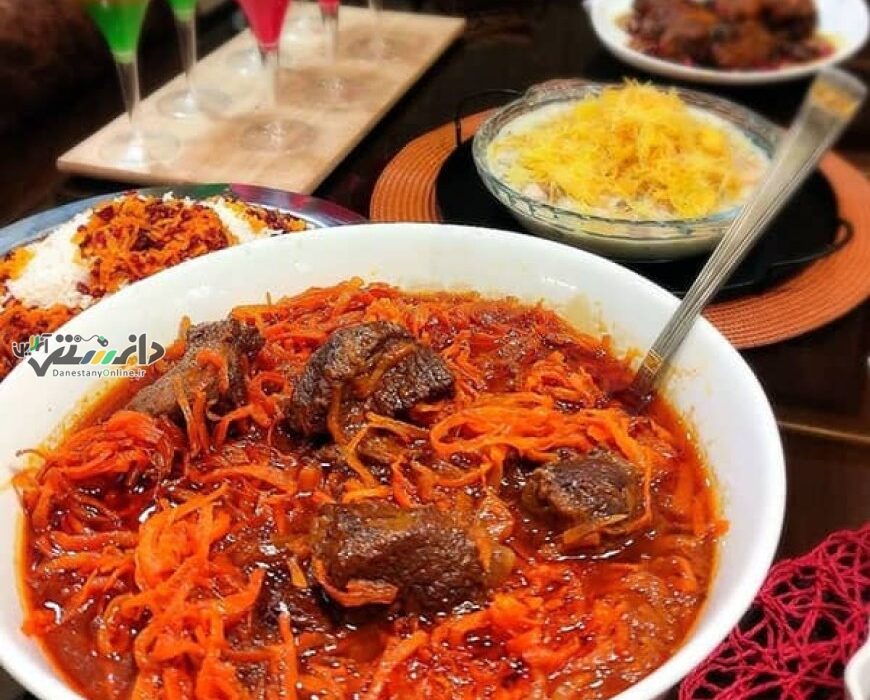 طرز تهیه خورش تبریزی ها هویج و آلو