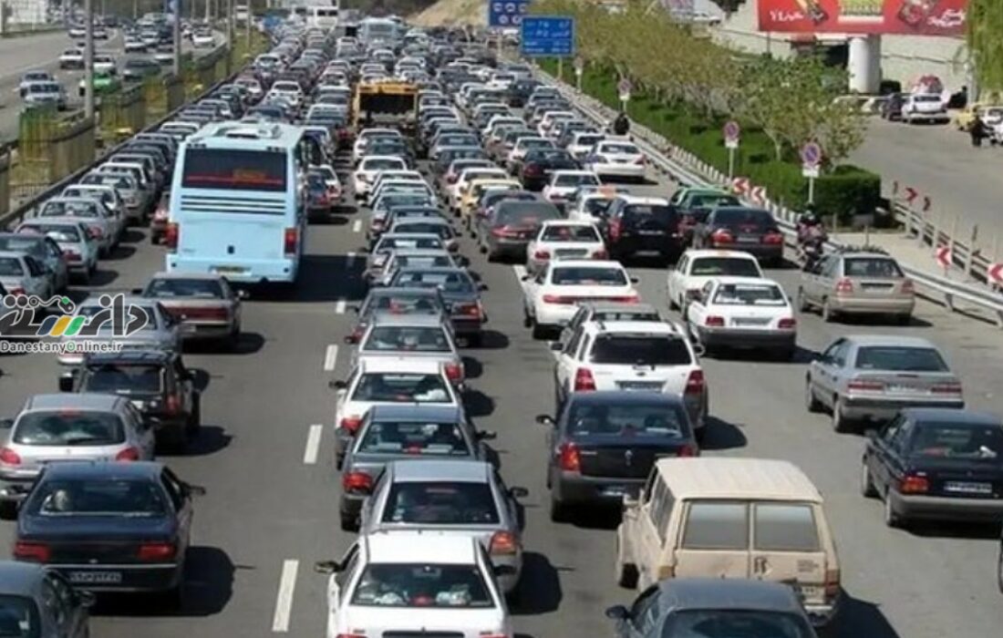 ترافیک سنگین در آزادراه قزوین کرج تهران