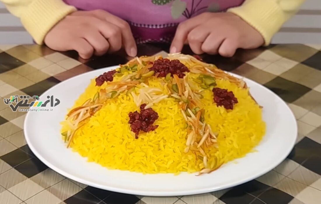 طرز تهیه شکرپلوی شیرازی با خورشت قیمه مجلسی