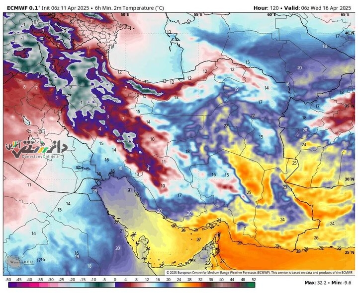 دانستنی هواشناسی/هواشناسی ایران ۲۳ فروردین