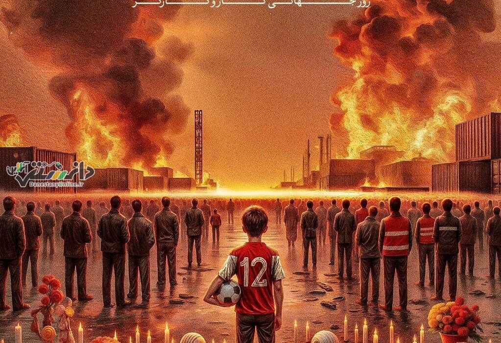 دانستنی فوتبال/پوستر متفاوت پرسپولیس به یاد غم بندرعباس و روز کارگر