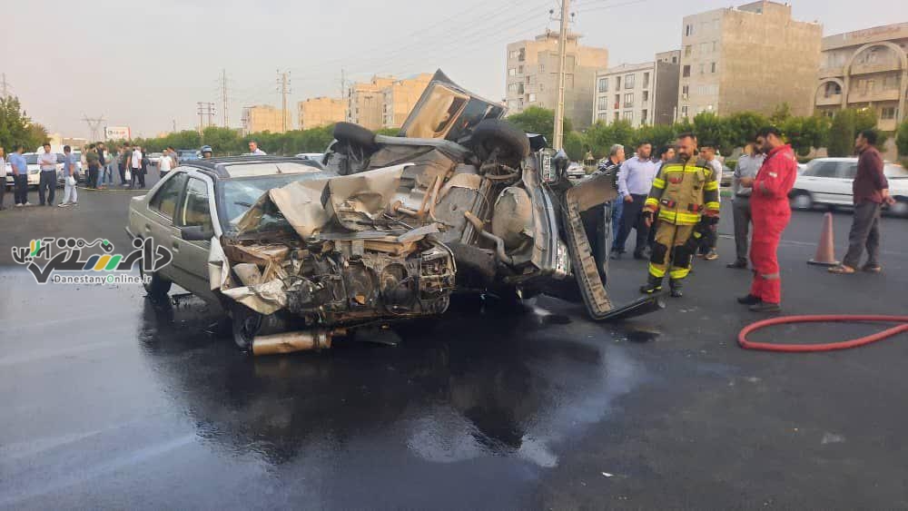 برخورد چهار خودرو در فردیس حادثه آفرید