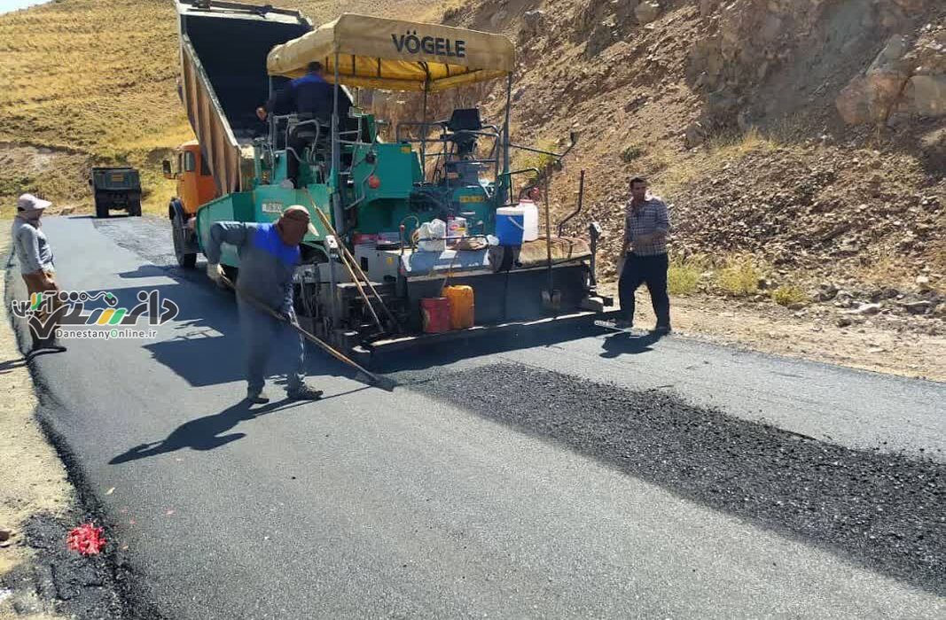 آغاز ادامه عملیات بهسازی و روکش آسفالت محور روستایی خوراس-دروان