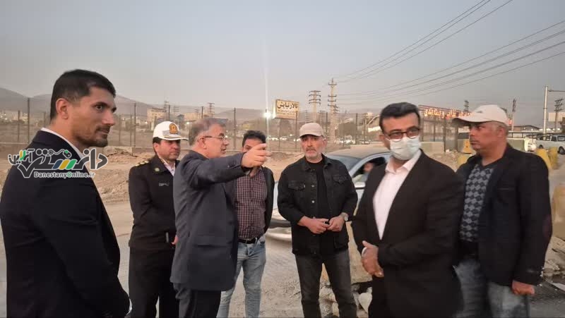 بازدید استاندار البرز بهمراه سرپرست اداره کل راهداری و حمل و نقل جادهای البرز از طرح تعریض آزادراه کرج–قزوین